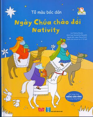 Tô màu bóc dán - Ngày chúa chào đời nativity 